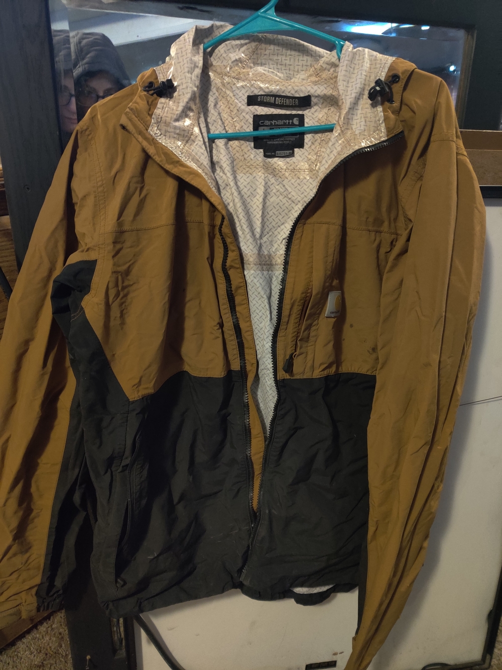 Carhartt Two-Tone Storm Defender Hooded Windbreaker - Brown & Black